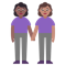 Women Holding Hands- Medium-Dark Skin Tone- Medium Skin Tone emoji on Microsoft